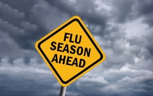 Flu Season Ahead Roadsign