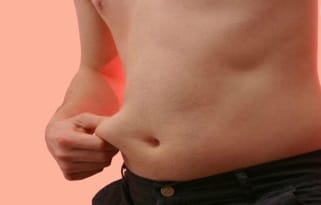 Man Pinching Stomach